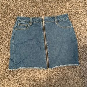 Pacsun zip up denim skirt